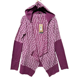 NWT Prana Graceful Wrap Sweater Cardigan Hoodie Shrug Womens Size Small